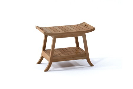 24" Adelaide Teak Shower Bench with Shelf 24" Adelaide Teak Shower Bench with Shelf