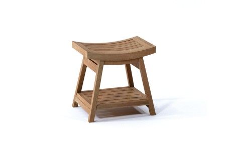 18" Barselona Teak Shower Bench with Shelf 18" Barselona Teak Shower Bench with Shelf