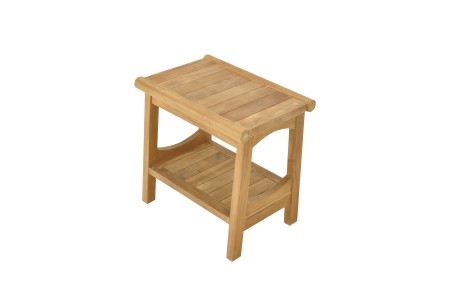 18" Perth Teak Shower Bench with Shelf 18" Perth Teak Shower Bench with Shelf