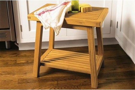 18" Teak Bath Stool 18" Teak Bath Stool
