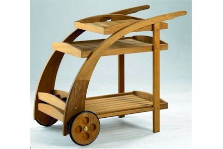 Teak Trolley Serving Cart