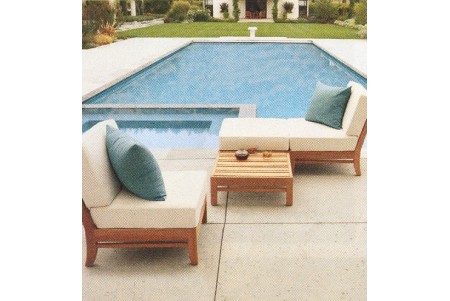 6 PC Delmar Sectional Sofa Set - 4 Lounge Chair, Ottoman and Side Table 6 PC Delmar Sectional Sofa Set - 4 Lounge Chair, Ottoman and Side Table